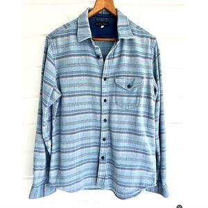 ALEX MILL Blue Striped Long Sleeve Cotton Button Down Shirt - M